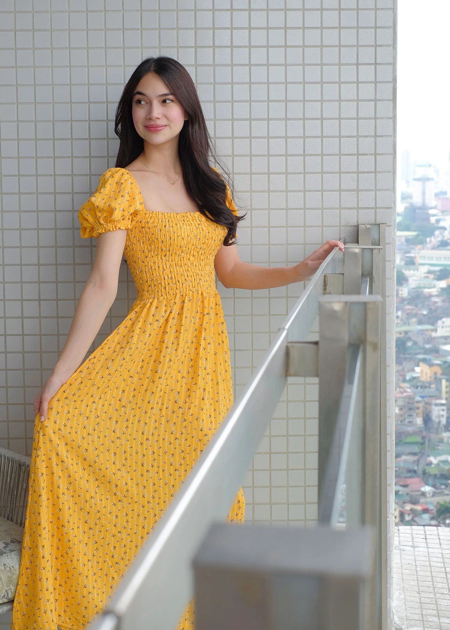 Alison Maxi Dress - Marigold yellow floral - Image 2