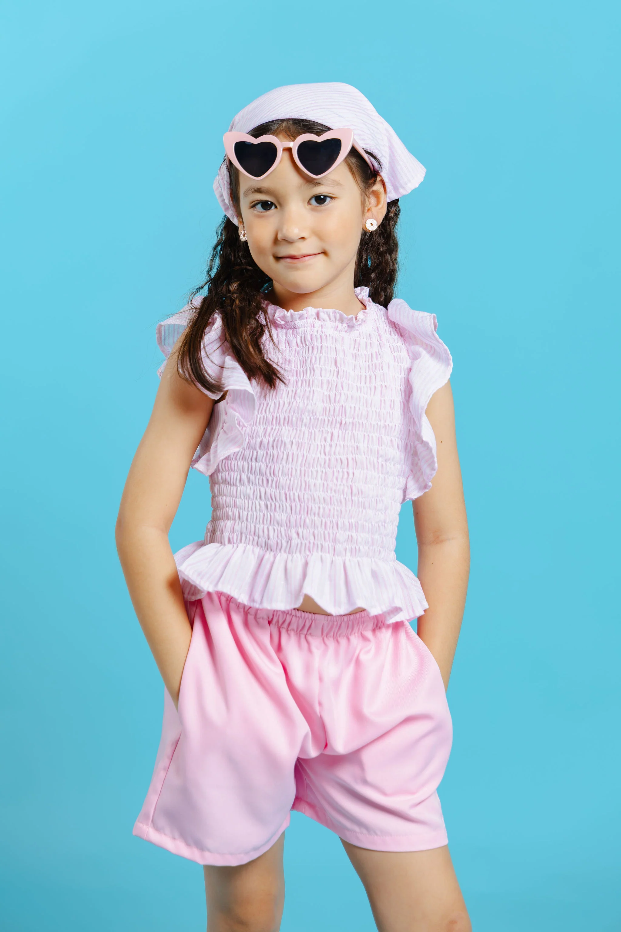 Aloha set - baby pink with free assorted bandana - Image 3