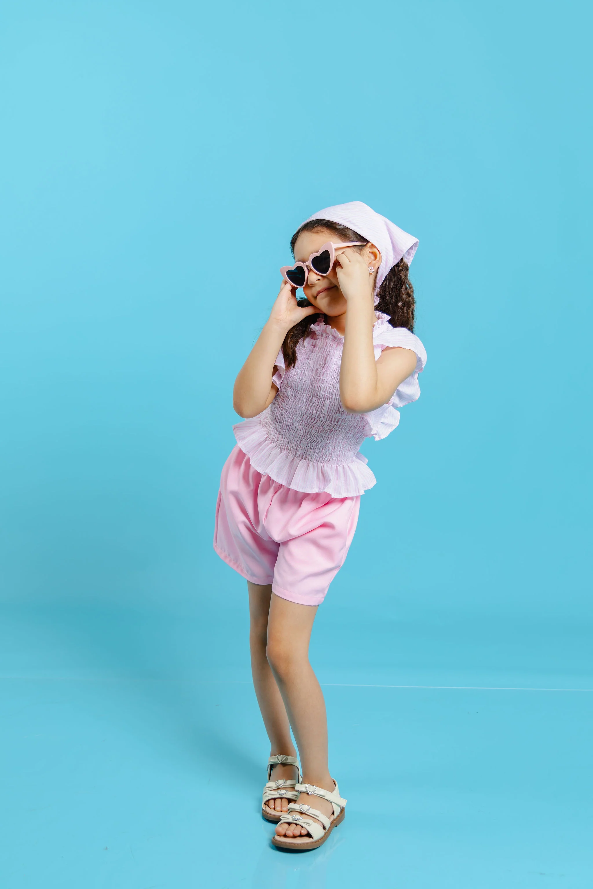 Aloha set - baby pink with free assorted bandana - Image 4