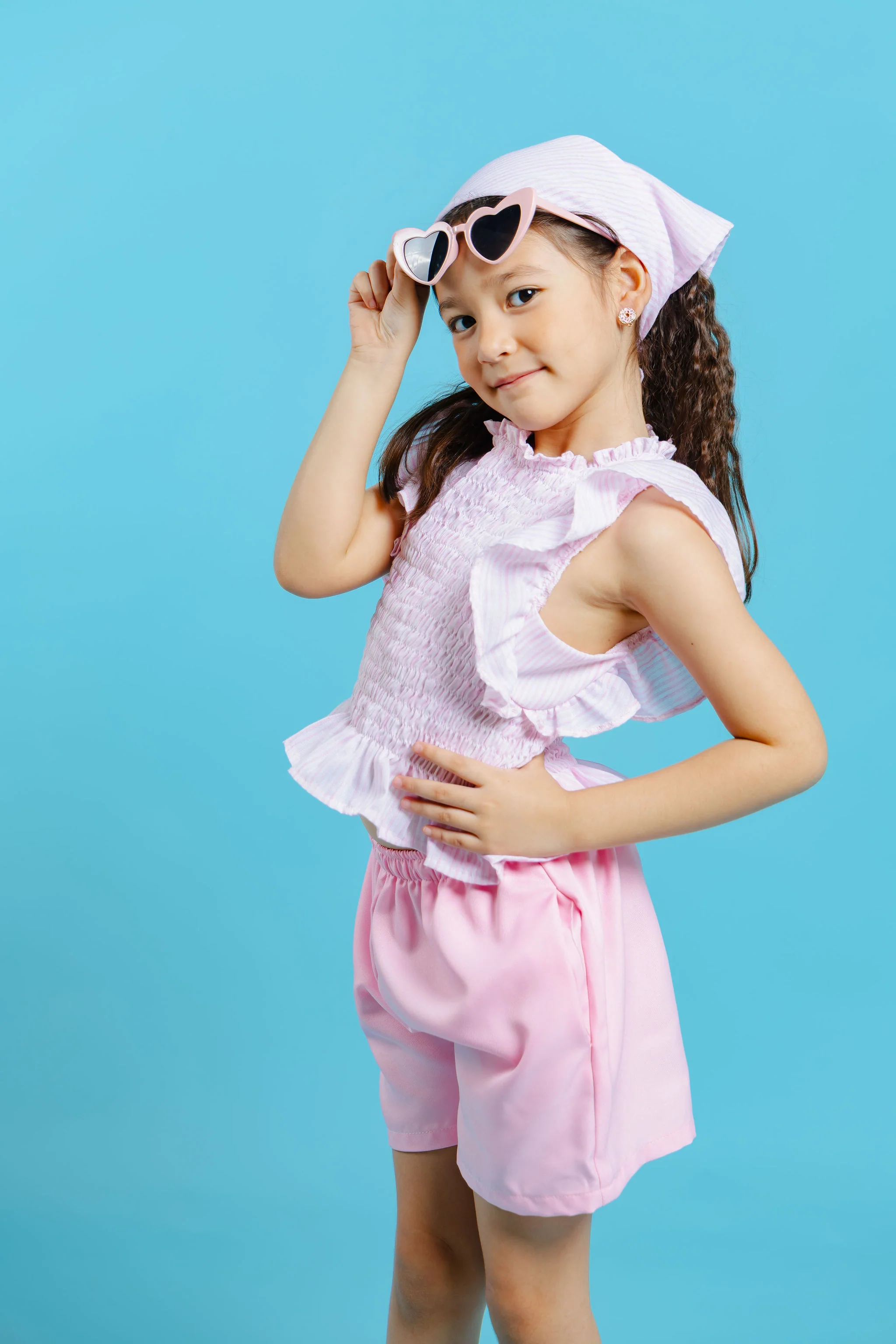 Aloha set - baby pink with free assorted bandana - Image 5