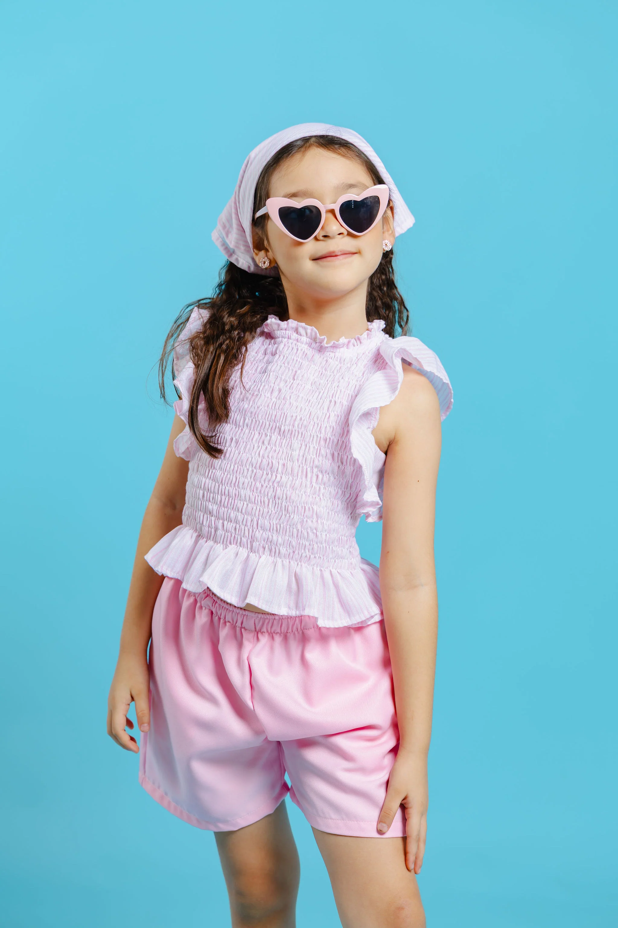 Aloha set - baby pink with free assorted bandana - Image 7