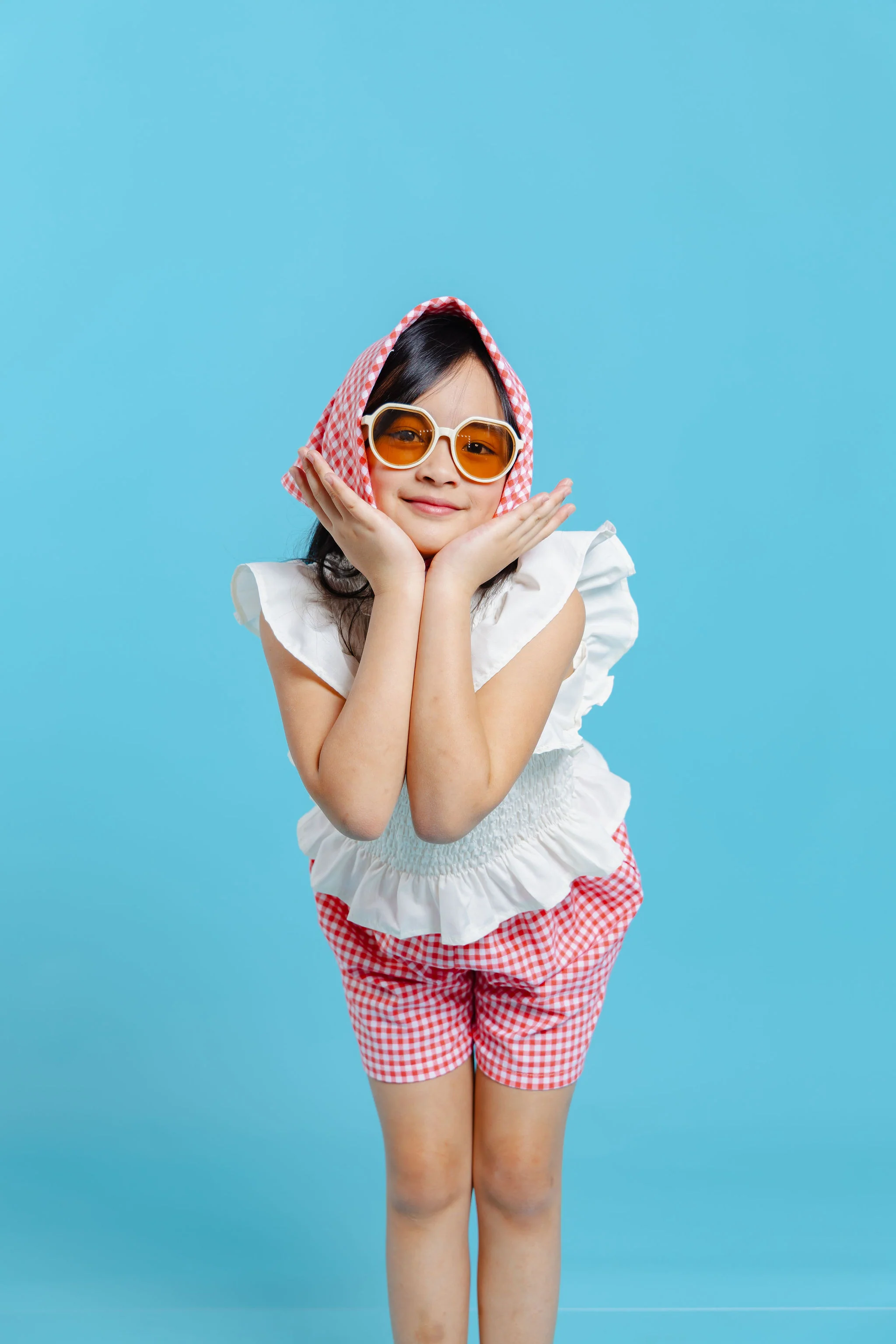Aloha set -  gingham red with free assorted bandana - Image 8