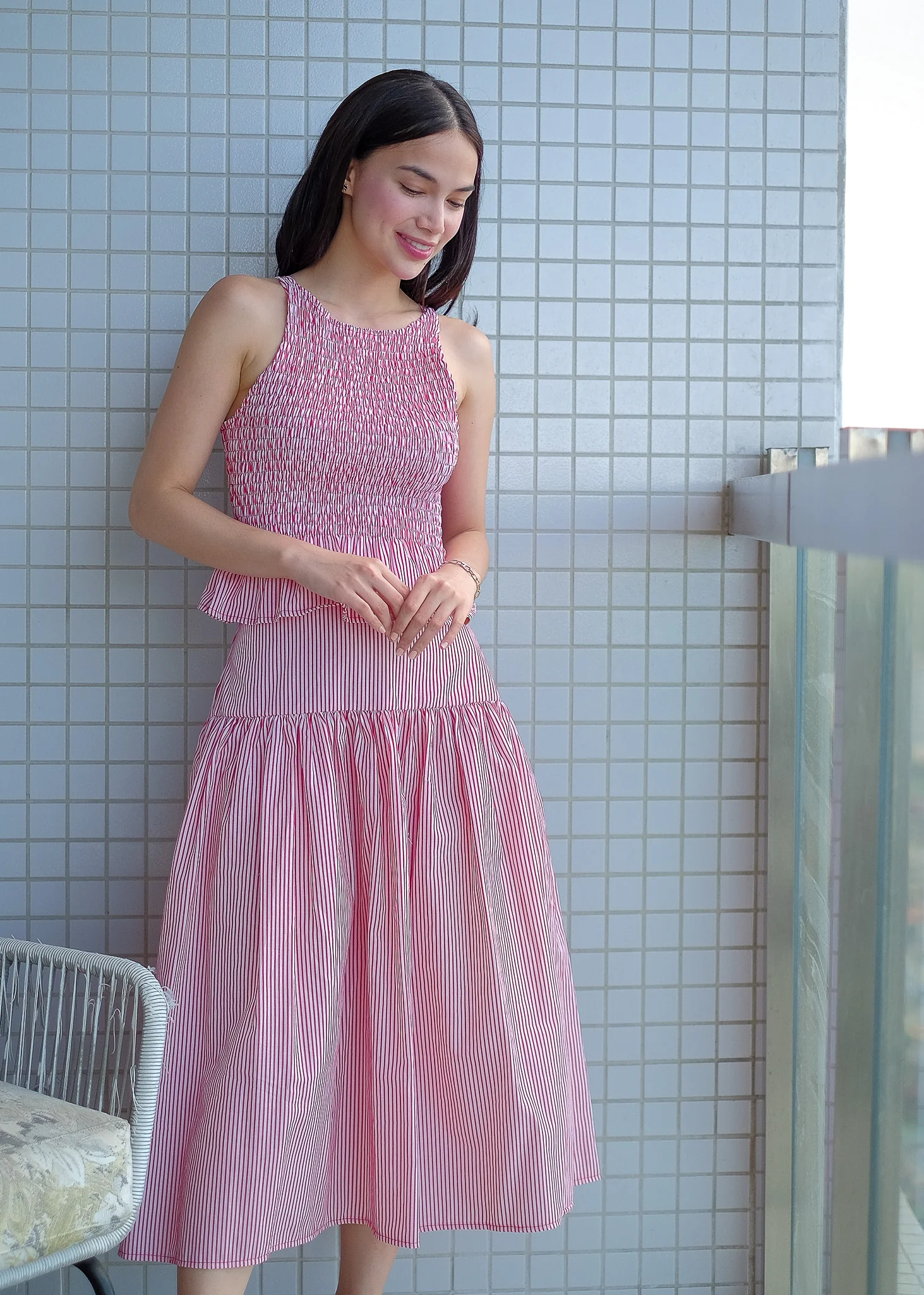 Amara Set pinstripe – red - Image 4