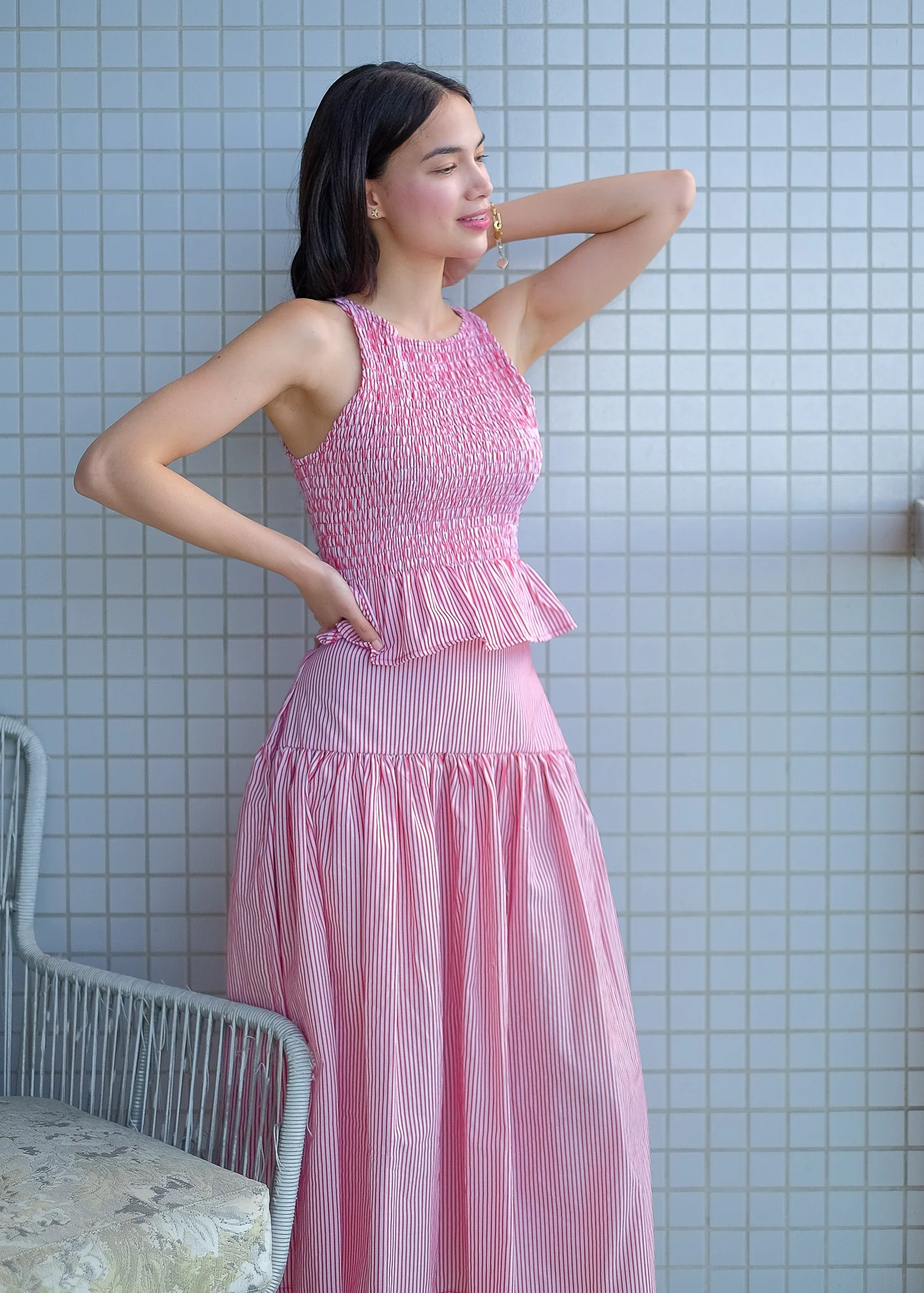 Amara Set pinstripe – red - Image 5