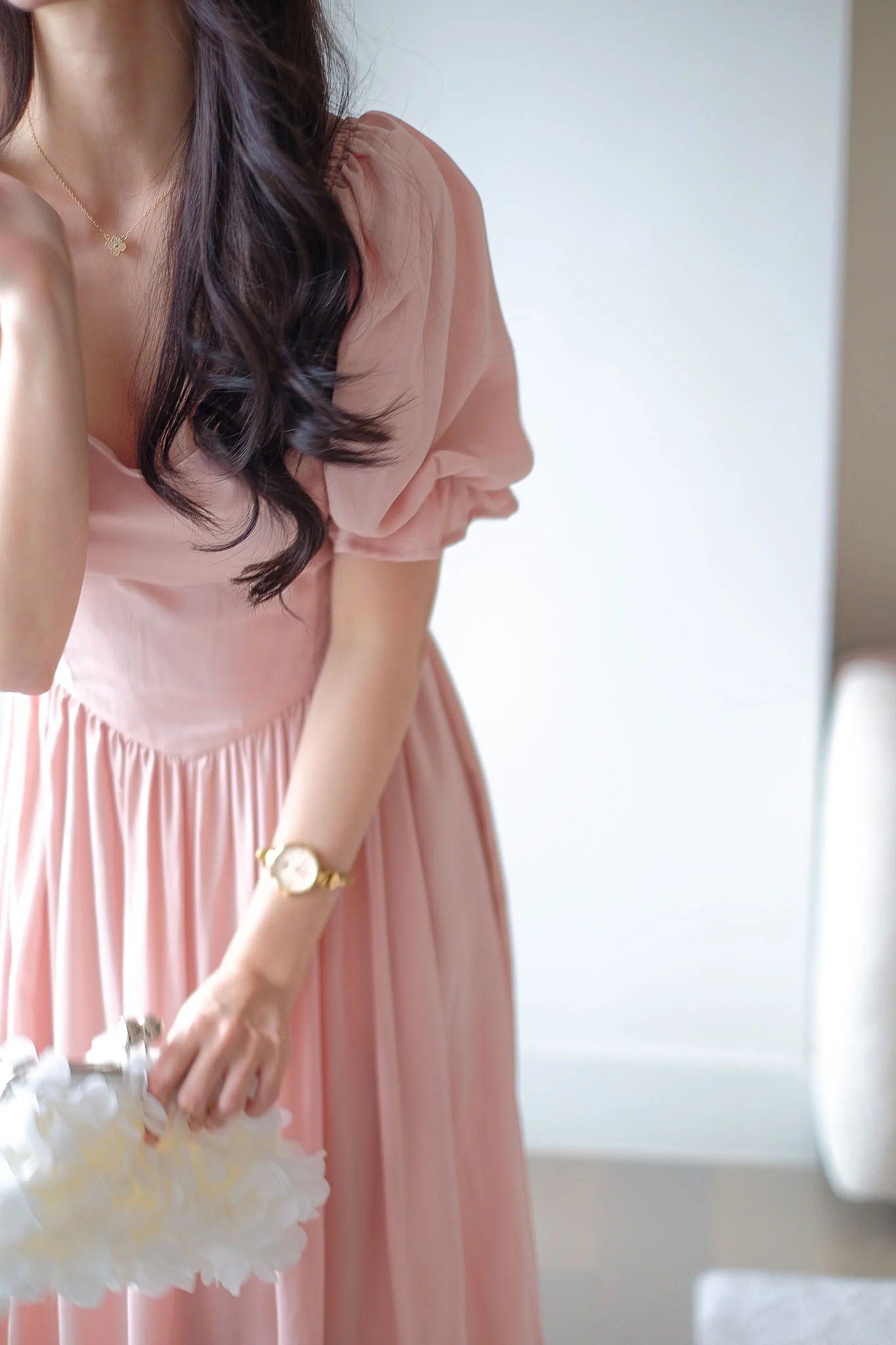 Emeline Midi Dress – Blush Pink - Image 2