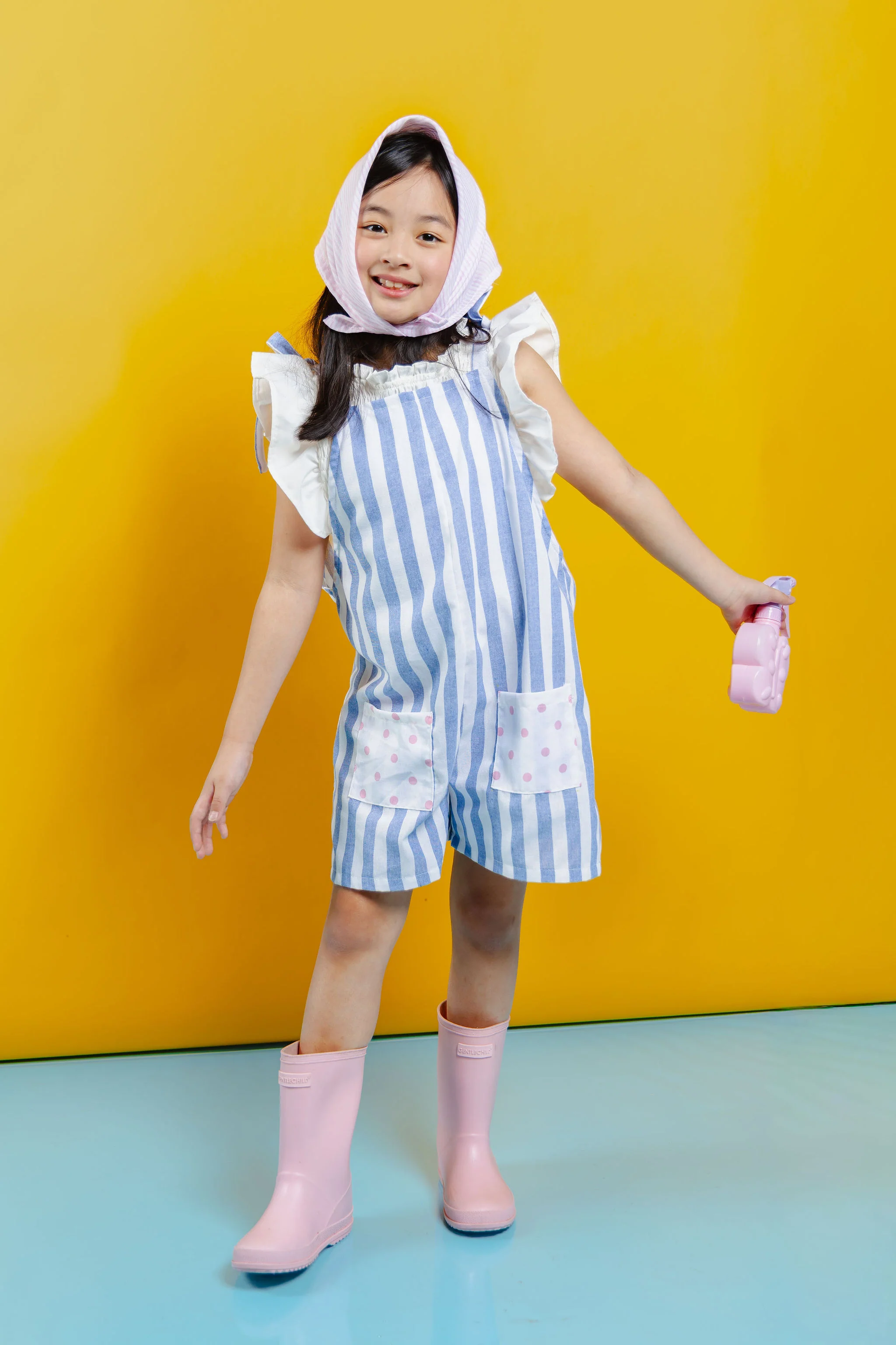 Laguna Jumpsuit - Blue Cabana with inner top and free assorted bandana - Image 5