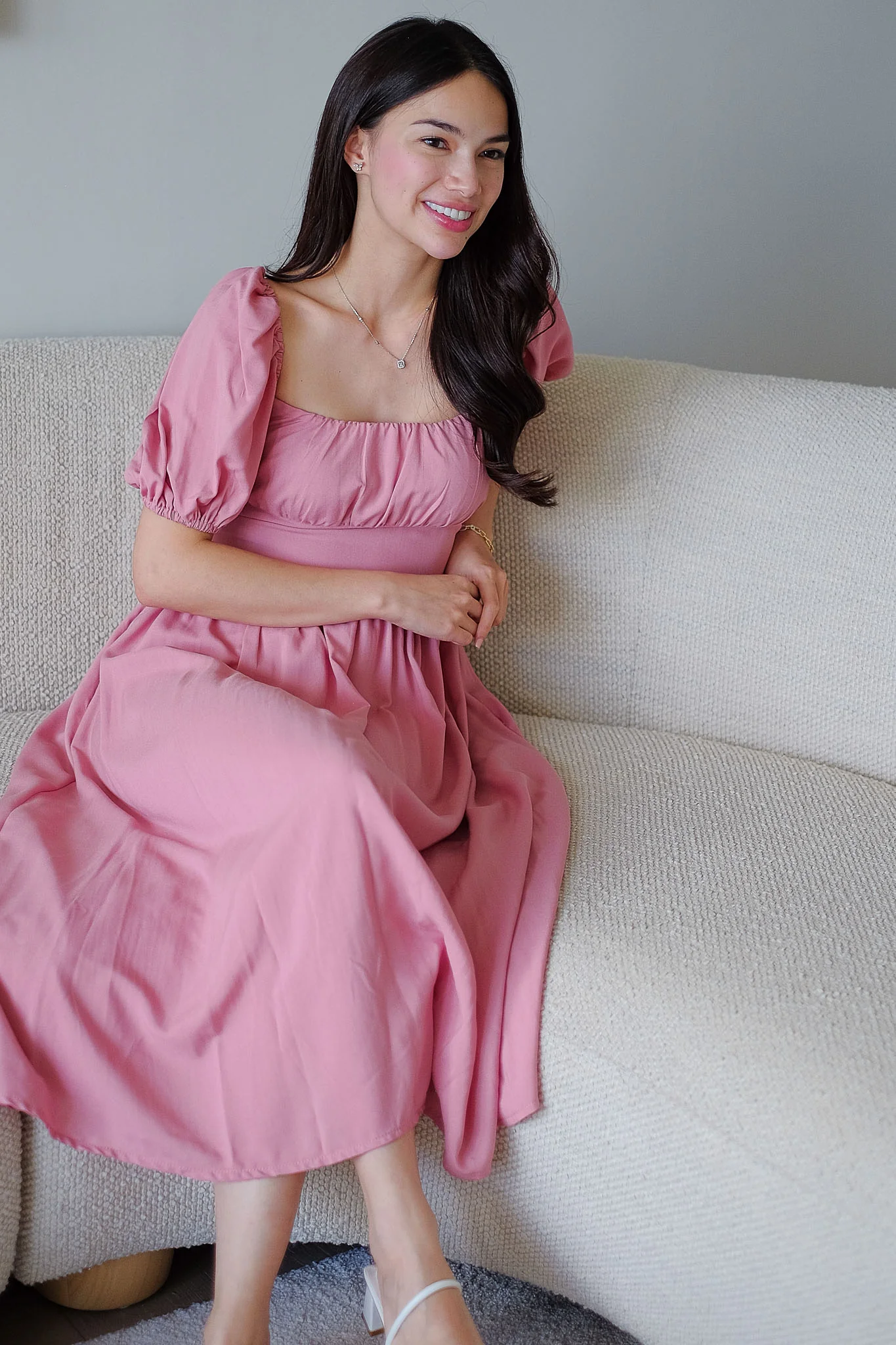 Monica Midi Dress – Dusty Rose Pink - Image 5