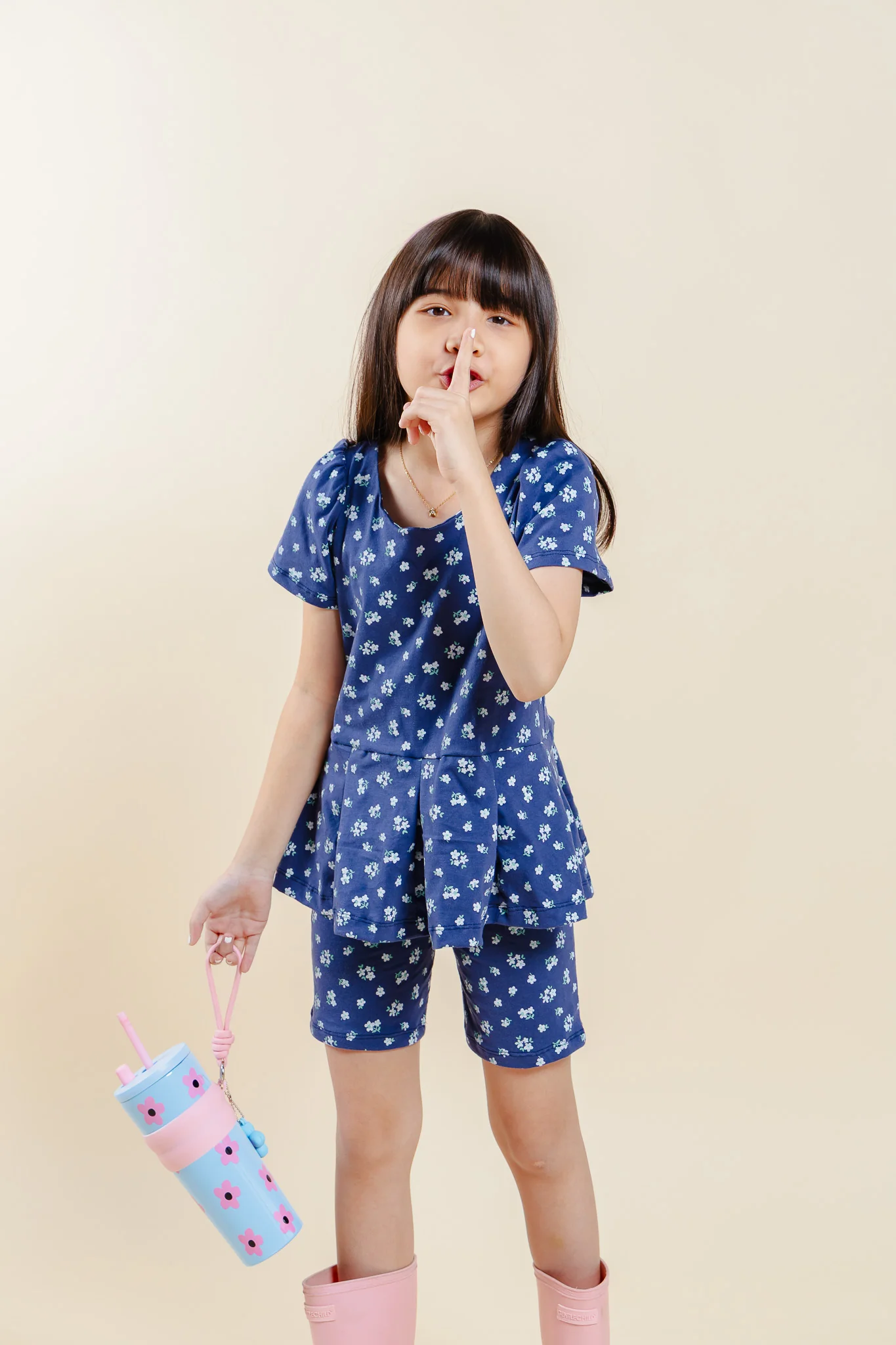 Daisy Days Set - navy blue floral - Image 4