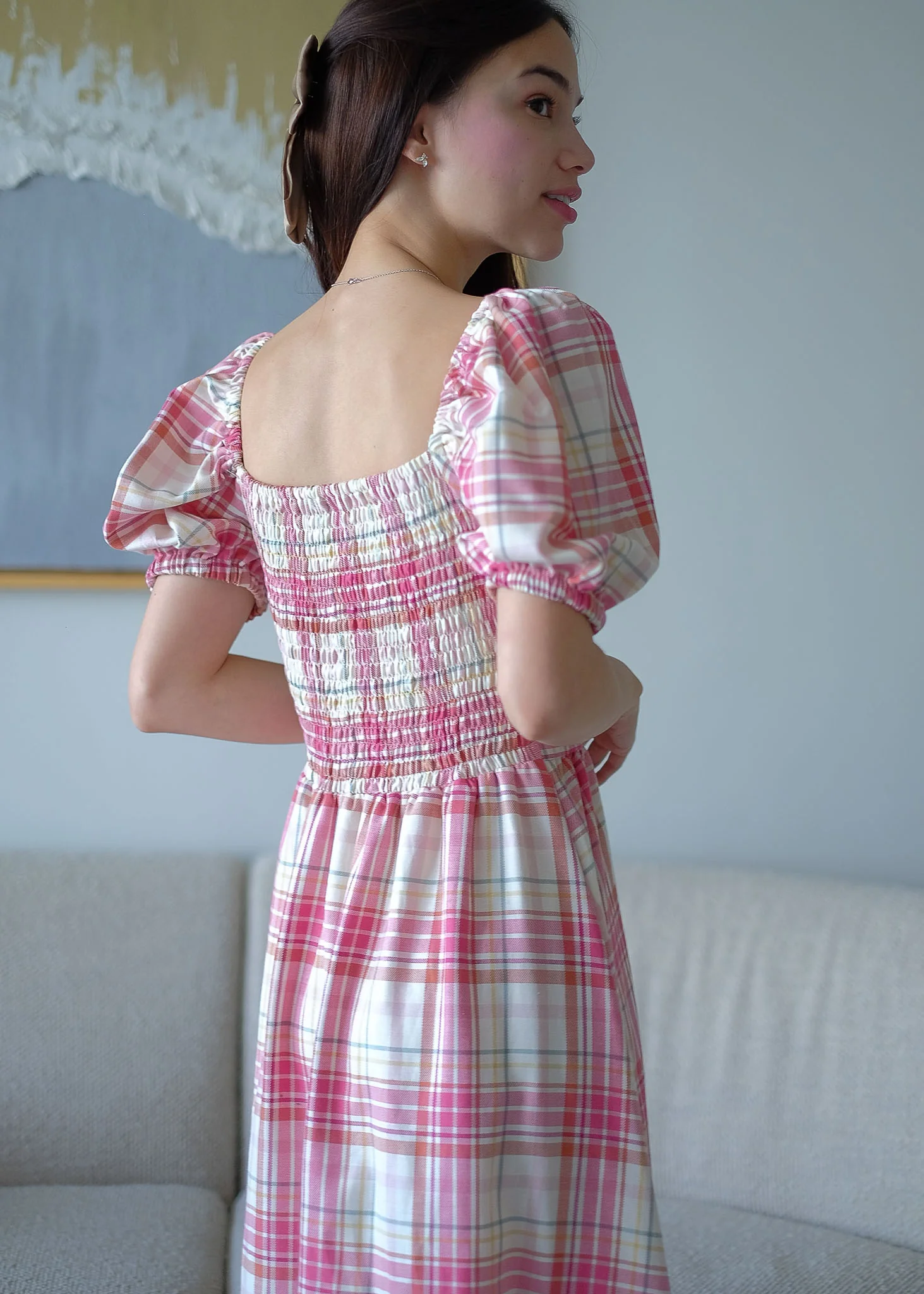 Percy midi dress - plaid - Image 5