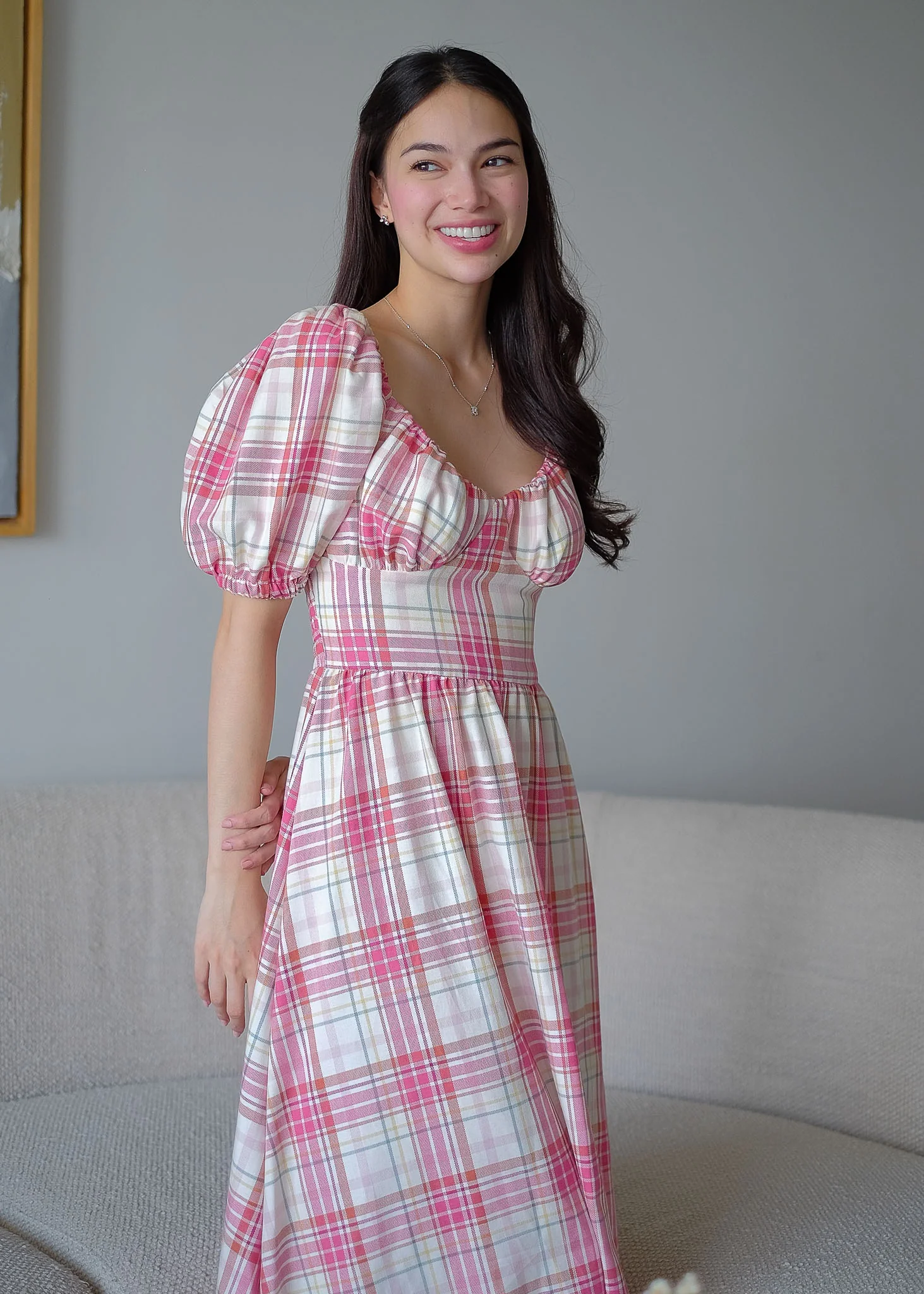 Percy midi dress - plaid - Image 8