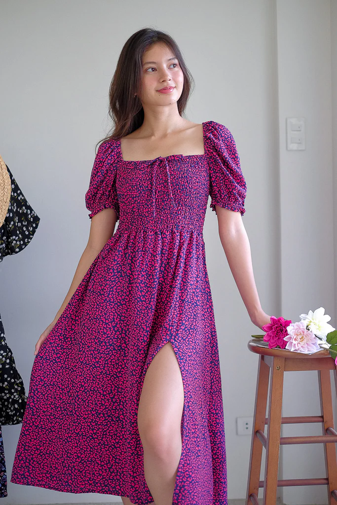 Kaeli Midi dress - red printed - Image 4