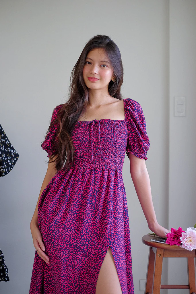 Kaeli Midi dress - red printed - Image 5