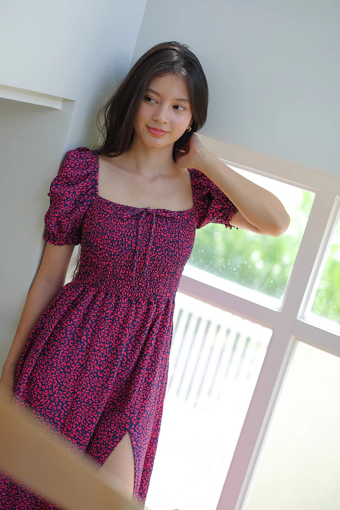 Kaeli Midi dress - red printed - Image 7