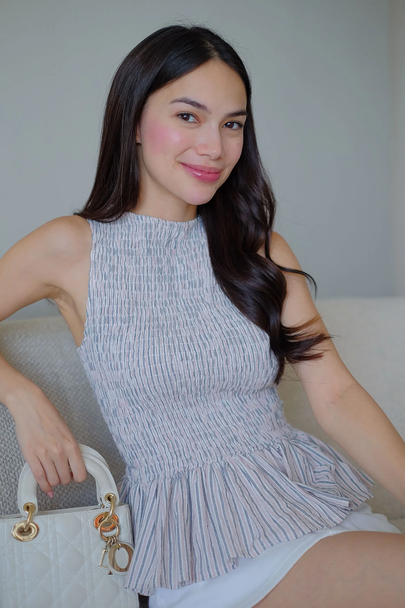 The Astrid Top - brush stripe - Image 2