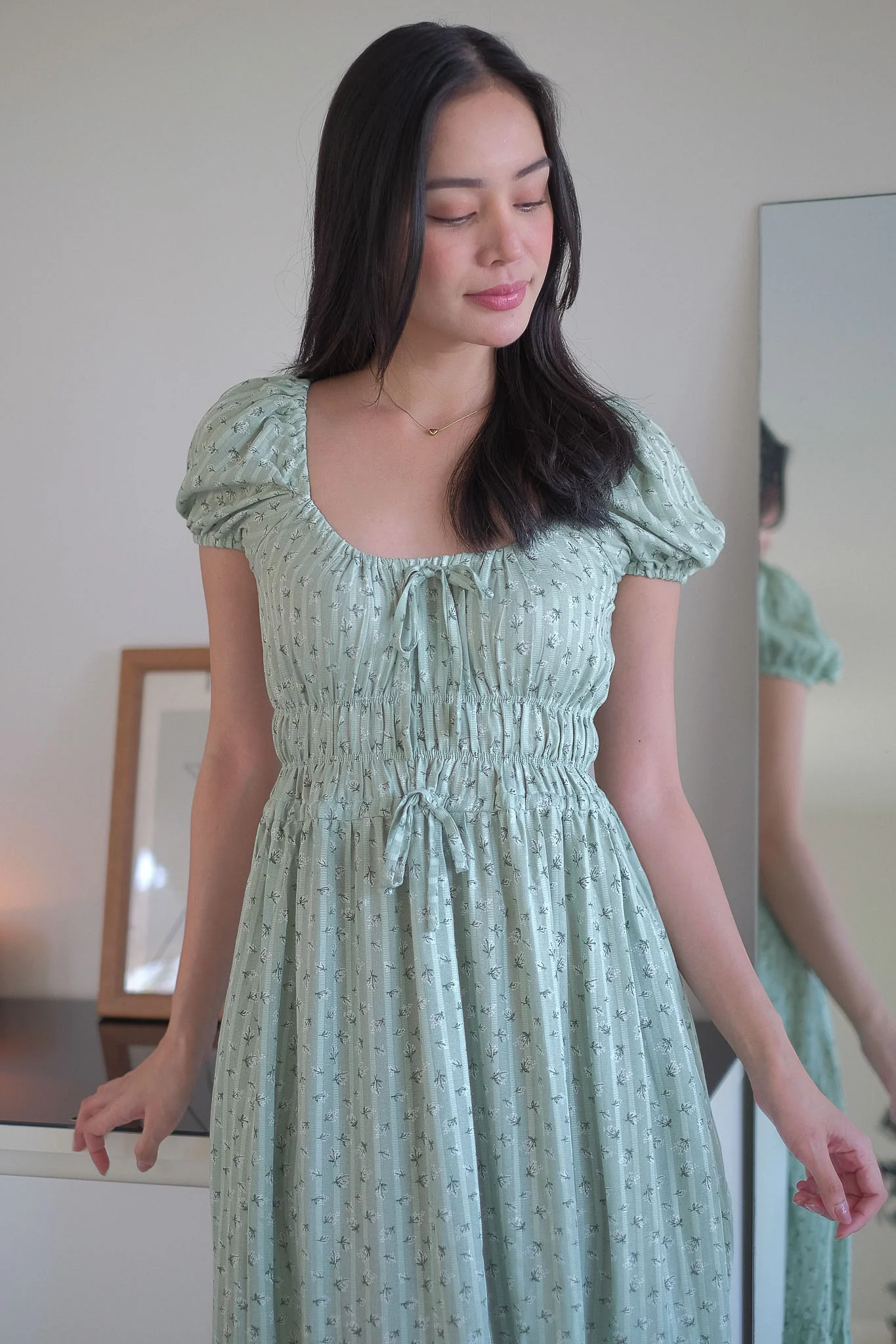 The Leilani midi dress - sage floral - Image 3