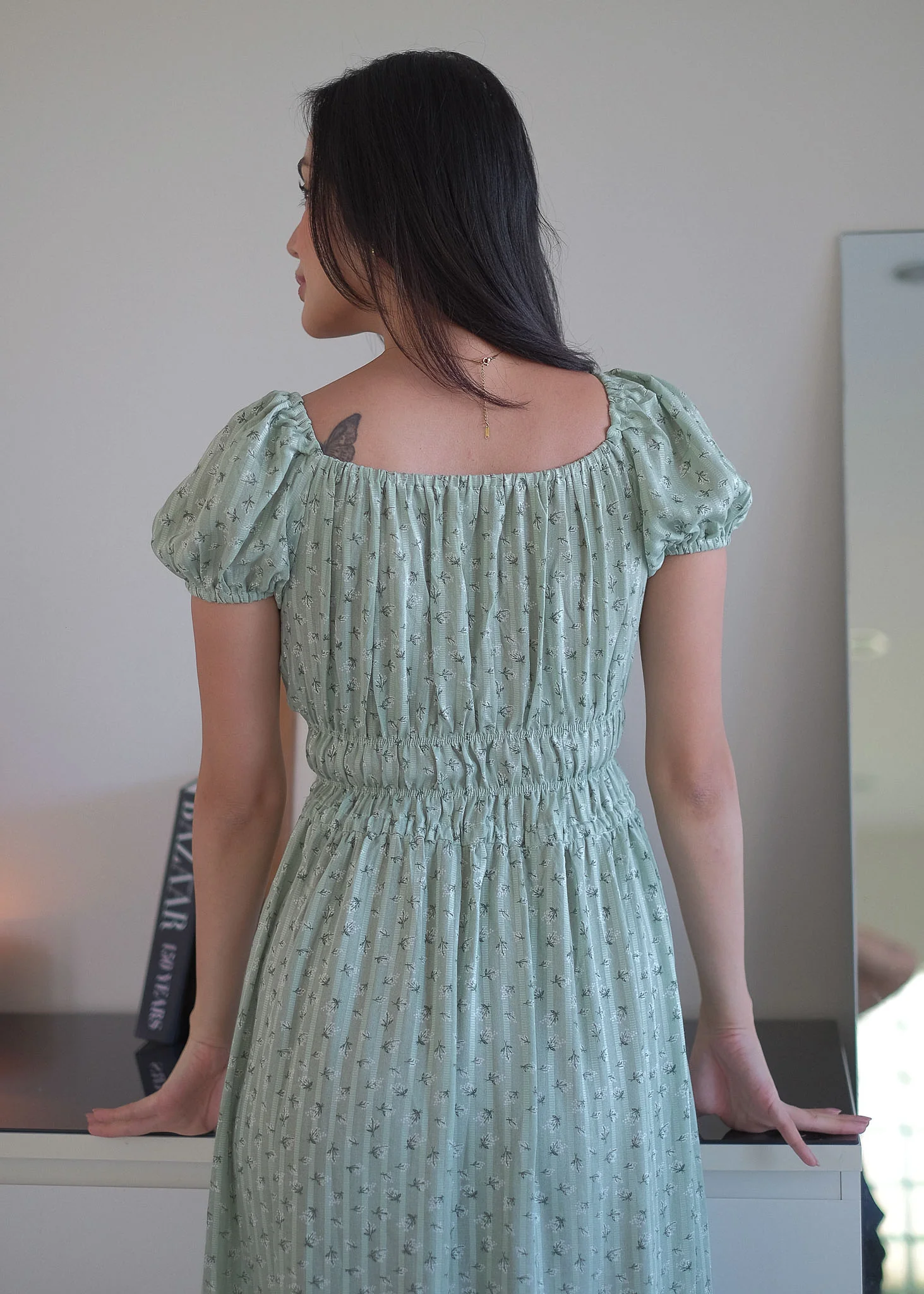The Leilani midi dress - sage floral - Image 5