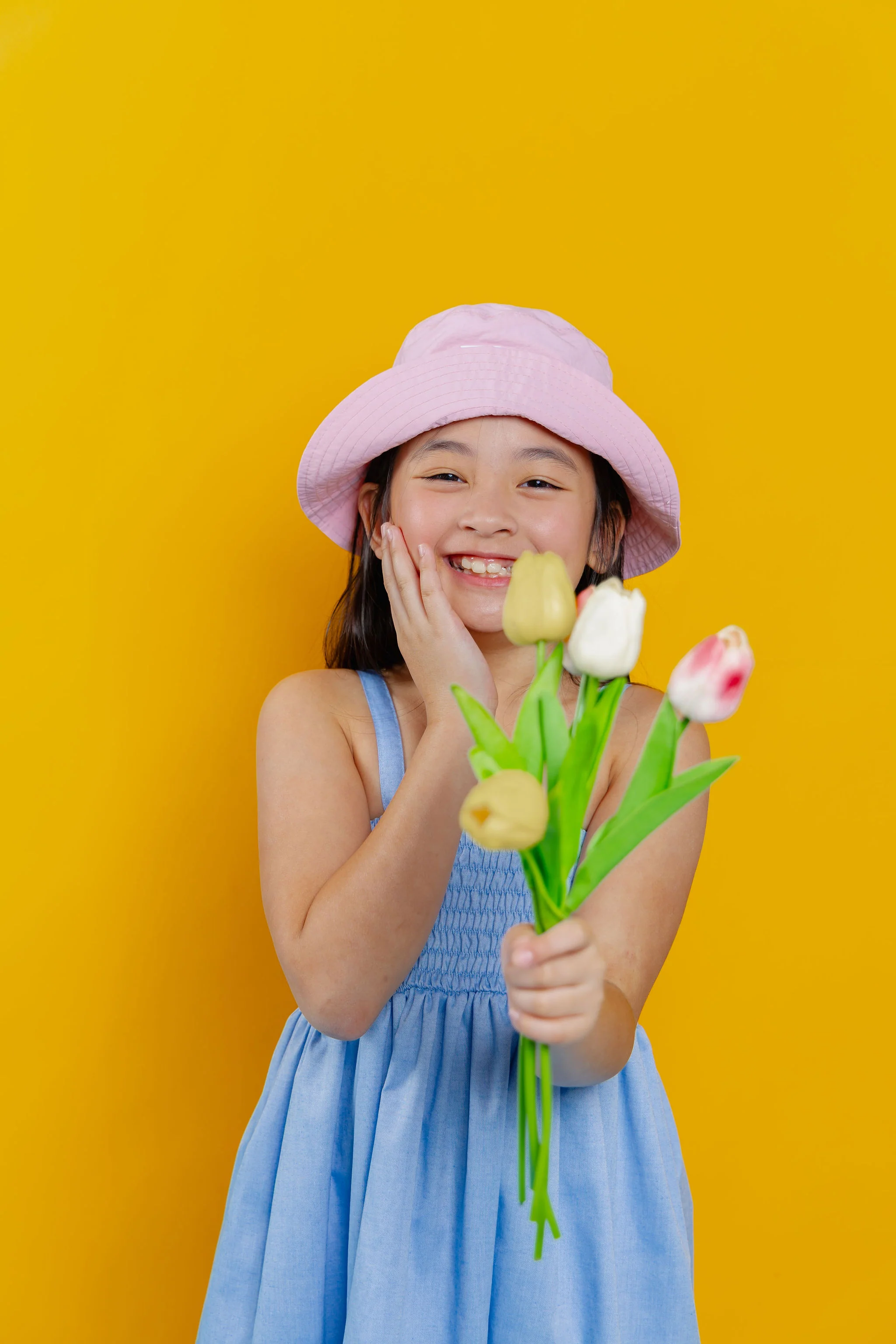 The Tropical dress - denim chambray and assorted free bandana - Image 4